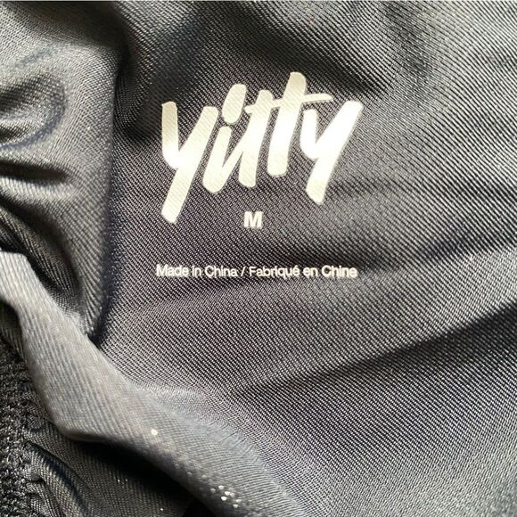 YITTY by Lizzo Spotlight Ruched Leggings Shimmered Iconic Black New Women Medium - Picture 8 of 10